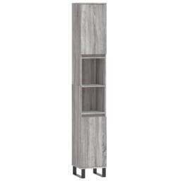 Berkfield Home Modern 3 Piece Bathroom Furniture Set Grey Sonoma Engineered Wood - thumbnail 5