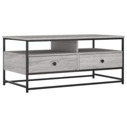 Berkfield Home Coffee Table Grey Sonoma 100x51x45 cm Engineered Wood - Size: 100 x 51 x 45 cm - thumbnail 2