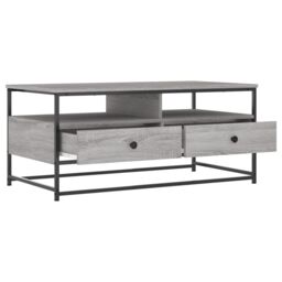 Berkfield Home Coffee Table Grey Sonoma 100x51x45 cm Engineered Wood - Size: 100 x 51 x 45 cm - thumbnail 5
