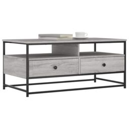 Berkfield Home Coffee Table Grey Sonoma 100x51x45 cm Engineered Wood - Size: 100 x 51 x 45 cm - thumbnail 3