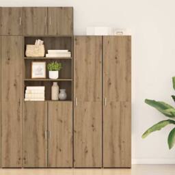 Berkfield Home Highboard Artisan Oak 40x42.5x185 cm Engineered Wood in Brown - thumbnail 2