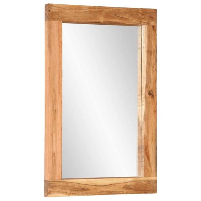 Berkfield Home Mirror 70x50 cm Solid Wood Acacia & Glass in Brown - image 1