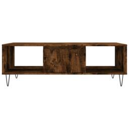 Berkfield Home Decorative Coffee Table Smoked Oak 104x60x35 cm Engineered Wood in Brown - Size: 104 x 60 x 35 cm - thumbnail 5