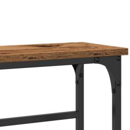 Berkfield Home Console Table Old Wood 75x19, 5x75 cm Engineered Wood & Steel in Brown - thumbnail 8
