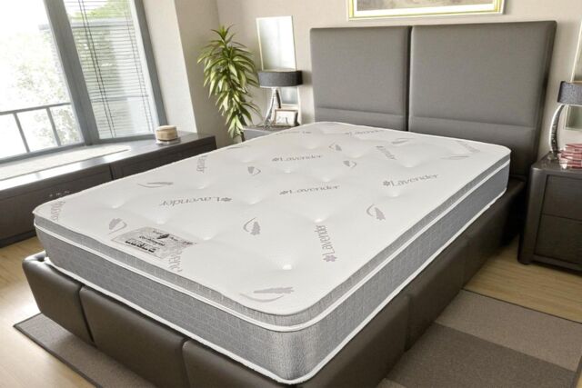 Knight Sleep Lavender Hybrid Cool Gel Mattress in White - Size: Small Double - image 1