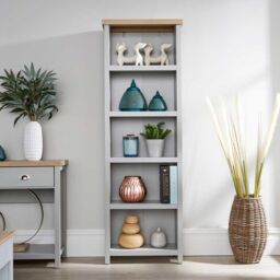Home Source Avon Low 3 Shelves Bookcase Storage Unit Living Room 36mm Top in Grey - thumbnail 6