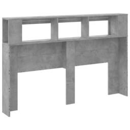 Berkfield Home LED Headboard Concrete Grey 160x18.5x103.5 cm Engineered Wood - thumbnail 8
