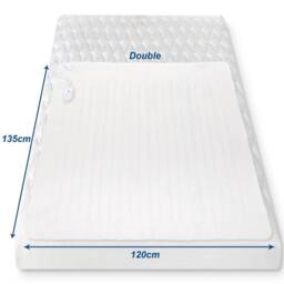 Gr8 Home Electric Under Blanket with Adjustable Heat Settings in White - Size: 65 cm x 135 cm - thumbnail 7