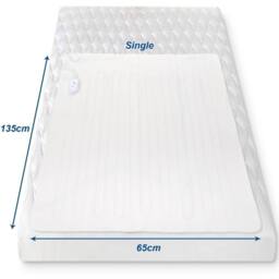 Gr8 Home Electric Under Blanket with Adjustable Heat Settings in White - Size: 65 cm x 135 cm - thumbnail 6