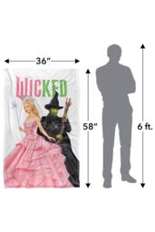 NBCU Wicked Pink & Green Glinda & Elphaba Witches Blanket - Size: Small - thumbnail 3