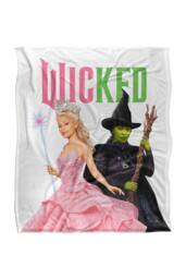 NBCU Wicked Pink & Green Glinda & Elphaba Witches Blanket - Size: Small