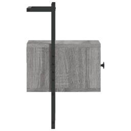 Berkfield Home Bedside Cabinet Wall-mounted Grey Sonoma 35x30x51 cm Engineered Wood - Size: 35 x 30 x 51 cm - thumbnail 6