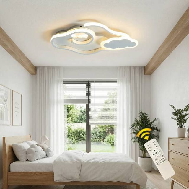 NIVOR 42W Dimmable LED Cloud Flush Mount Ceiling Light for Child Room White - image 1