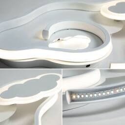 NIVOR 42W Dimmable LED Cloud Flush Mount Ceiling Light for Child Room White - thumbnail 5