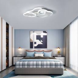 NIVOR 42W Dimmable LED Cloud Flush Mount Ceiling Light for Child Room White - thumbnail 7
