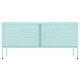 Berkfield Home TV Cabinet Mint 105x35x50 cm Steel - Size: 105 x 35 x 50 cm - thumbnail 3