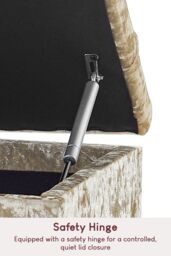 Home Discount Vida Designs Valencia Storage Ottoman Velvet Fabric UKFR Furniture in Beige - thumbnail 5