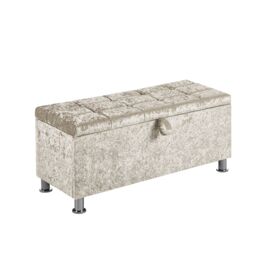 Home Discount Vida Designs Valencia Storage Ottoman Velvet Fabric UKFR Furniture in Beige - thumbnail 8