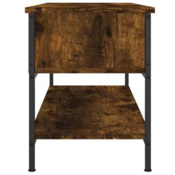 Berkfield Home TV Cabinet Smoked Oak 100x35x45 cm Engineered Wood in Brown - Size: 100 x 35 x 45 cm - thumbnail 5