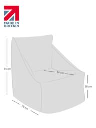 rucomfy Beanbags rucomfy Weave Bean Bag Chair - Comfortable Lounger for Adults & Teens in Grey - thumbnail 3
