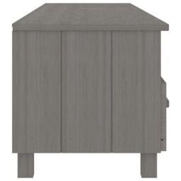 Berkfield Home TV Cabinet HAMAR Light Grey 158x40x40 cm Solid Wood Pine - Size: 158 x 40 x 40 cm - thumbnail 4
