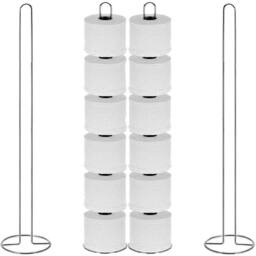 SPETLEK Paper Tissue Storage Stand Holds 6 Rolls in Silver - thumbnail 3