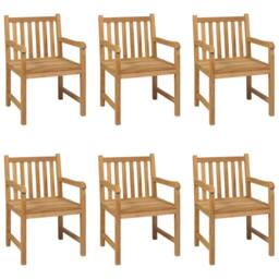 Berkfield Home 7 Piece Garden Dining Set Solid Teak Wood in Brown - thumbnail 3