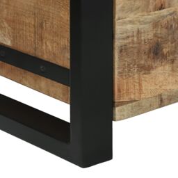 Berkfield Home Storage Chests 40x30x30cm Solid Mango Wood & Metal in Brown - Size: 40 x 30 x 30 cm - thumbnail 9
