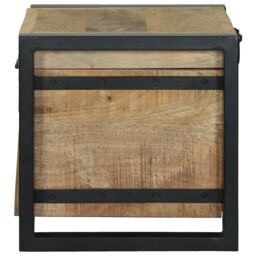 Berkfield Home Storage Chests 40x30x30cm Solid Mango Wood & Metal in Brown - Size: 40 x 30 x 30 cm - thumbnail 6