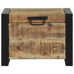 Berkfield Home Storage Chests 40x30x30cm Solid Mango Wood & Metal in Brown - Size: 40 x 30 x 30 cm - thumbnail 5