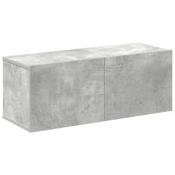 Berkfield Home Classic 4 Piece TV Cabinet Set Concrete Grey Engineered Wood - thumbnail 7