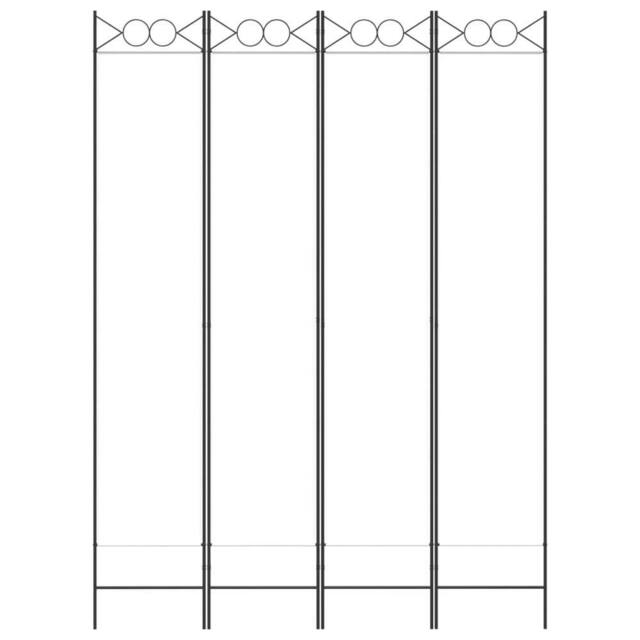 Berkfield Home Durable 4-Panel Room Divider White 160x220 cm Fabric - image 1
