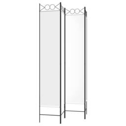 Berkfield Home Durable 4-Panel Room Divider White 160x220 cm Fabric - thumbnail 5