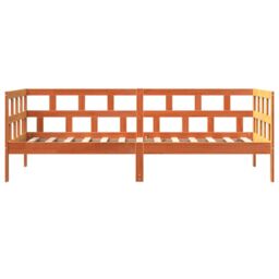 Berkfield Home Day Bed without Mattress Wax Brown 90x200 cm Solid Wood Pine - thumbnail 6