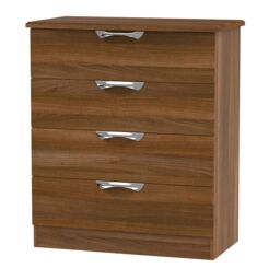 Ready Assembled 2 U Holborn 4 Drawer Chest (Ready Assembled) in Walnut