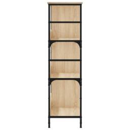 Berkfield Home Decorative Bookshelf Sonoma Oak 78.5x33x117.5 cm Engineered Wood in Tan - thumbnail 5