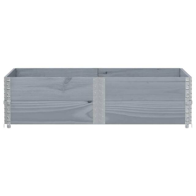 Berkfield Home Practical Garden Planter Grey 150x100 cm Solid Wood Pine - image 1
