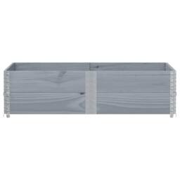 Berkfield Home Practical Garden Planter Grey 150x100 cm Solid Wood Pine - thumbnail 1