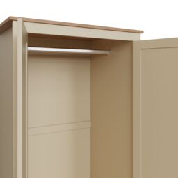 GFW Lancaster 2 Door 2 Drawer Wardrobe in Cream - thumbnail 7