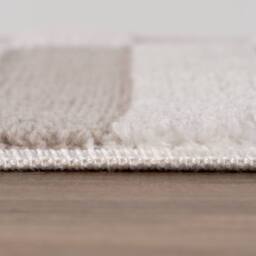 THE RUGS Loft Striped Living Room Area Rug & Runners Soft Pile in Beige - Size: 80 cm x 150 cm - thumbnail 7