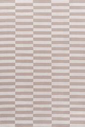 THE RUGS Loft Striped Living Room Area Rug & Runners Soft Pile in Beige - Size: 80 cm x 150 cm - thumbnail 1