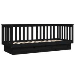 Berkfield Home Day Bed Black 90x190 cm Solid Wood Pine - thumbnail 7