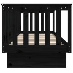 Berkfield Home Day Bed Black 90x190 cm Solid Wood Pine - thumbnail 9