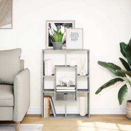 Berkfield Home Bookcase Concrete Grey 63x20x90 cm Engineered Wood - Size: 63 x 20 x 90 cm - thumbnail 3