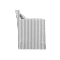 Lemon Pavilion Furniture Hettie Indoor Thin Stripe Dining Chair - Cotton Blend - L63xW58xH87 cm in Grey - thumbnail 4