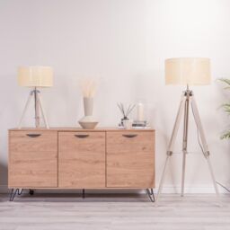 ValueLights Clipper Skandi Brown Floor Lamp - thumbnail 4