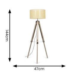 ValueLights Clipper Skandi Brown Floor Lamp - thumbnail 5