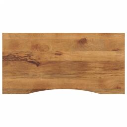 Berkfield Home Desk Top with Curve 110x50x2.5 cm Solid Wood Rough Mango in Brown - thumbnail 1