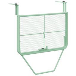 Berkfield Home Foldable Hanging Balcony Table - Mint Green, 60x40 cm, Steel in Green - Size: 60x40 cm - thumbnail 5