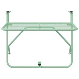 Berkfield Home Foldable Hanging Balcony Table - Mint Green, 60x40 cm, Steel in Green - Size: 60x40 cm - thumbnail 6